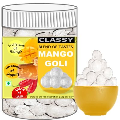 CLASSY BLEND OF TASTES MANGO GOLI | 350gms (JAR) | JAGGERY CANDY | DIGESTIVE CHURAN PACHAK | MOUTH-FRESHENER MUKHWAS | AFTER-MEAL SNACK