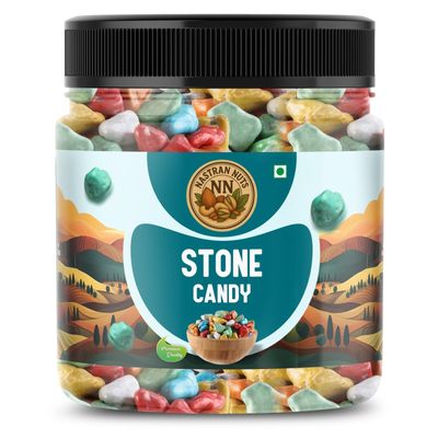 NASTRAN NUTS Stone Candy | Natural Rock Sugar Crystals | for Sweetening Milk & Desserts | After-Meal Freshener | Traditional Sweetener (500g)