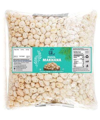 AL Anand Laxmi 4+ Sutta Phool Makhana 900 gm| Handpicked Jumbo Size High Protein Fox Nuts/Lotus Seeds | No added Preservatives & No artificial Flavours | High Protein & Fiber