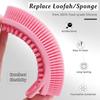 2-in-1 Silicone Body Scrubber and Scalp Massager, Bath and Shampoo Brush, Pink view 4