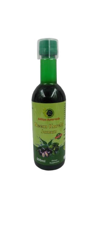Aditya Ayurveda Pharmecy Neem Karela Jamun Juice | Herbal Tonic for Wellness & Blood Purification | 500ml