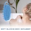 2 in 1 Bath and Shampoo Body Brush, Silicone Exfoliating Body Scrubber for Use in Shower, Premium Silicone Loofah, Head Scrubber, Scalp Massager, Easy to Clean (blue) view 4