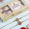 FlowerAura Premium Handcrafted Set of 2 Shri Ram Divine Rakhi With Pack of 8 Choco Balls Include Roli Chawal Set - Rakhi Gift Hamper For Brother, Bhai, Kids, Bhaiya, Cousins view 1