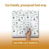 Imvelo Food Wrapping Paper Sheets  Set of 100 PreCut Sheets | 11 x 11 Inch | FoodSafe Butter Paper Sheets, NonStick & GreaseResistant | Food wrap for Roti, Sandwich, Paratha & Snack Packing view 4