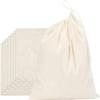 Birdbrid Cotton Muslin Bags 10x14 Inch | Reusable Product for Vegetables & Grocery | White Cloth Storage Pouches with Drawstring | Washable Eco-Friendly Bags (Pack of 8) view 1