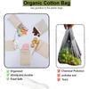 Birdbrid Cotton Muslin Bags 10x14 Inch | Reusable Product for Vegetables & Grocery | White Cloth Storage Pouches with Drawstring | Washable Eco-Friendly Bags (Pack of 8) view 4