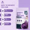 AKRIZA Painless Herbal Wax Powder for Hair Removal - 125g | For Women & Men | Quick & Easy Use on Hands, Legs, Underarms, Bikini & Intimate Areas | No Chemicals, No Irritation, All Skin Types (125 Gm, Lavender) view 2