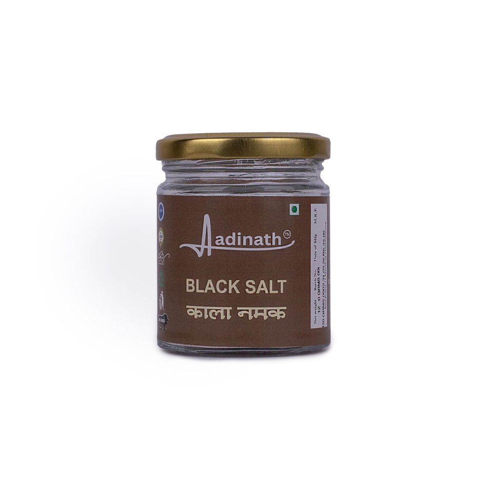 AADINATH Black Salt (Kala Namak)  Pure & Unrefined Himalayan Rock Salt for Cooking, Chaat, Fruits & Digestion  Rich in Minerals (100 GRAMS)
