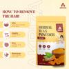 AKRIZA Painless Herbal Wax Powder for Hair Removal - 125g | For Women & Men | Quick & Easy Use on Hands, Legs, Underarms, Bikini & Intimate Areas | No Chemicals, No Irritation, All Skin Types (125 Gm, Haldi) view 2