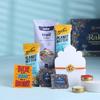 FlowerAura Premium Raksha Bandhan Hamper Include Designer Mandala Rakhi, Trial Mix, Set of 2 Protein Bar, Roli Chawal & Card In Box - Rakhi Gift for Brother, Bhai, Bhaiya & Cousins view 3
