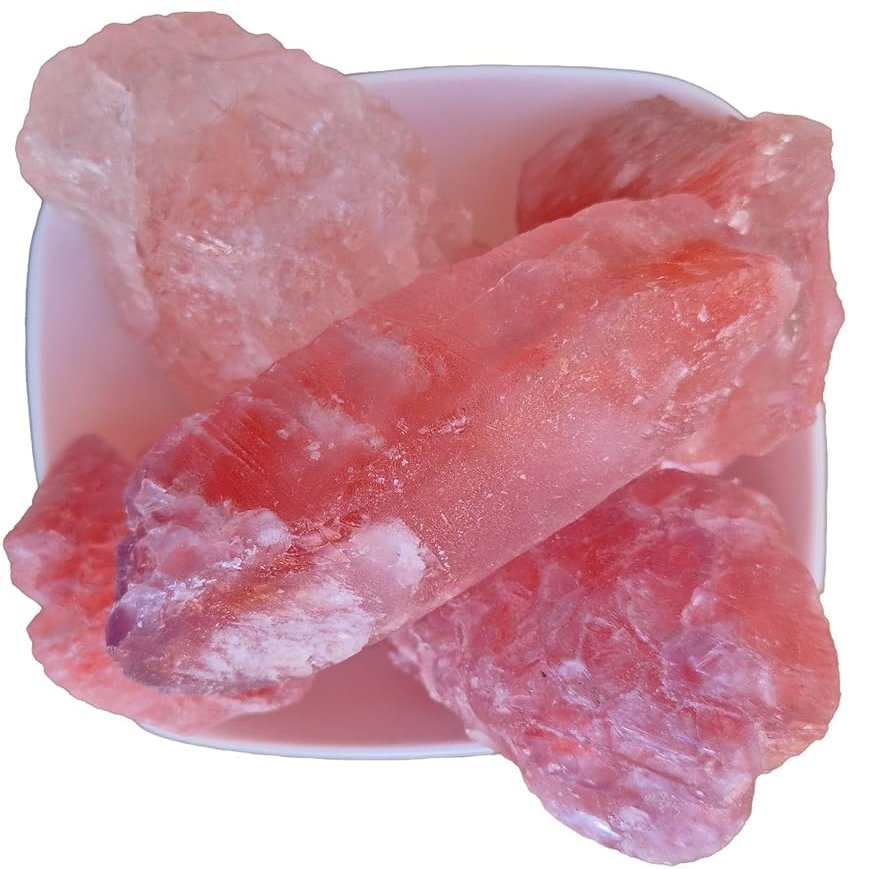 AyuZen Alum Stone Red/Pink Fitkari 500 Grams | Natural | Phitkari for Shaving, Face, Skin, Water Purification, Vastu & Plant Use