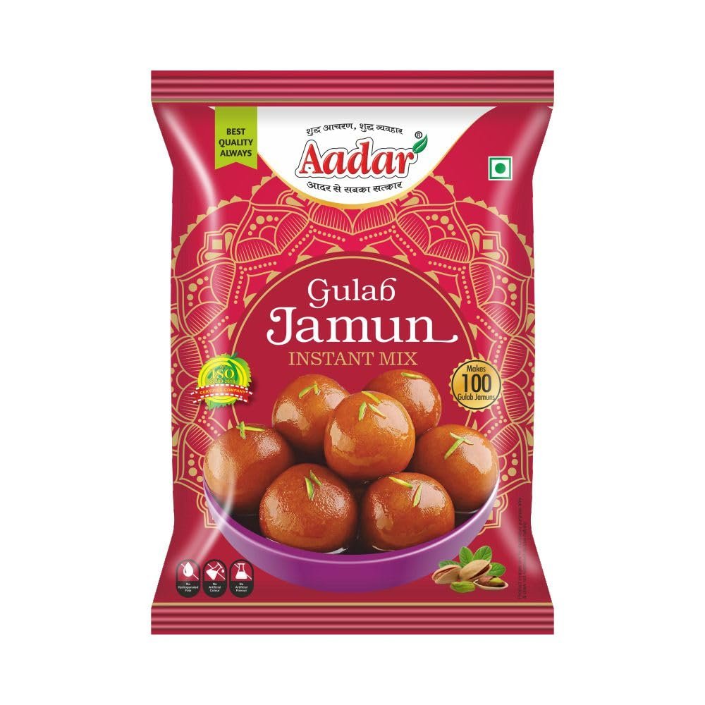 Aadar Gulab Jamun Instant Mix Powder, 400g, Traditional Indian Sweet Mix