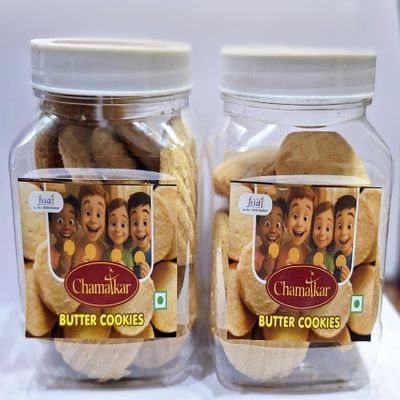 CHAMATKAR Premium Butter Cookies | Crunchy & Delicious Baked Snack | Ideal for Tea Time & Gifting | 400g Pack Of 2