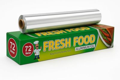 72 Meter Aluminium Foil Roll  11 Microns | Heavy Duty, Food Grade Wrapping Paper for Cooking, Baking, Packing & Storage