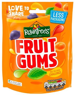 Nestles Rowntrees Fruit Gums  Assorted Fruit-Flavoured Sweets Gummy Candy  120g Pouch (Imported)