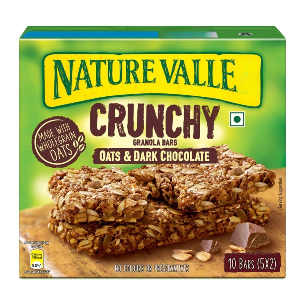 Nature Valleys Oats & Dark Chocolate Crunchy Bars 10 Count Wholegrain Breakfast Snack (USA)