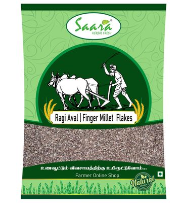 VS Products Nachani Flakes, 450g, Ragi Flakes, Nutritious and Gluten-Free Finger Millet Cereal, High Fiber Breakfast, 450g
