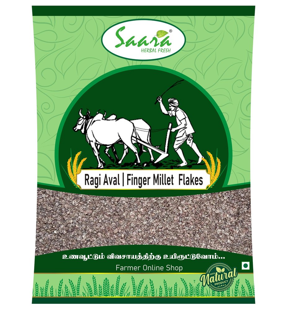 VS Products Nachani Flakes, 450g, Ragi Flakes, Nutritious and Gluten-Free Finger Millet Cereal, High Fiber Breakfast, 450g