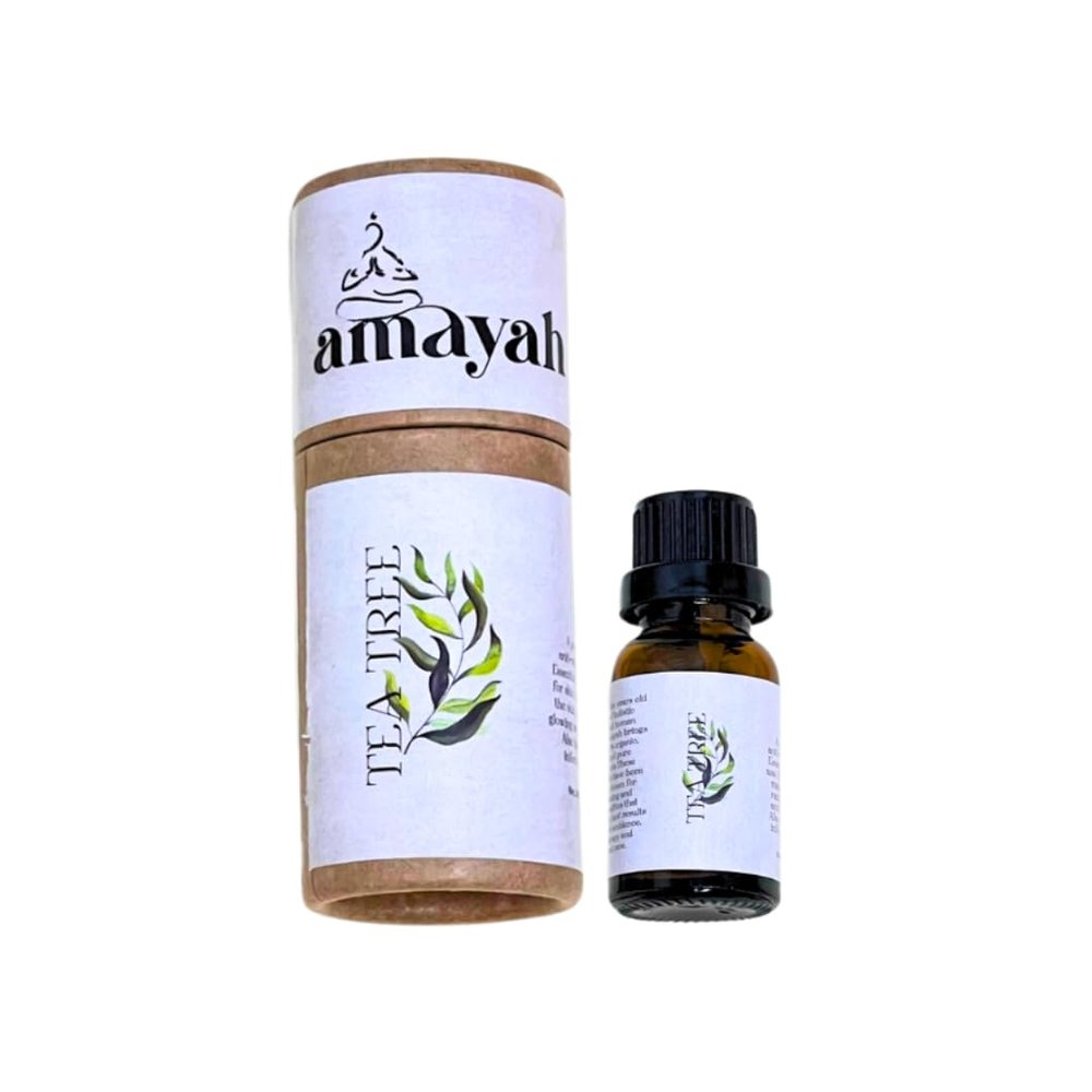 Amayah Tea Tree Essential Oil for Acne, Dandruff & Aromatherapy  15ml