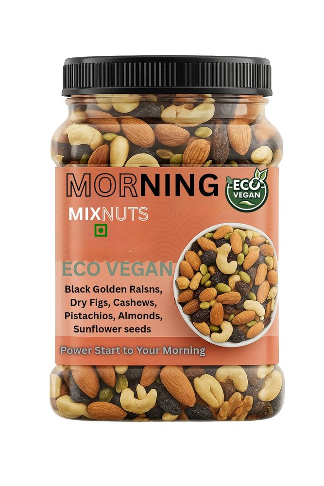 Eco Vegan mix nuts Dry fruits, morning snack, Snack Boost  Packed with Plant Power, 1kg