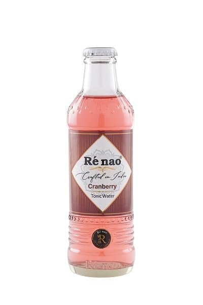 Re'nao Cranberry Tonic Water 250ml Premium Mixer, Best Paired with Vodka & Gin (Pack of 6)