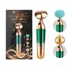 3-in-1 Electric Face Massager, Deep Cleansing and Skin Firming,Multi-Functional Beauty Device, Gold-Green view 1