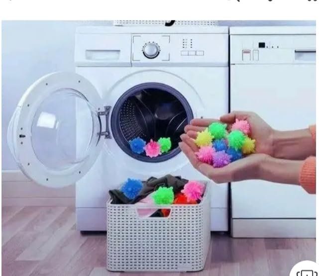 Dryer Balls for Laundry, Reusable Washing Machine Balls, Multi-Colour, Pack of 6