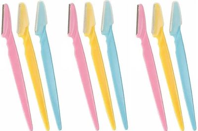 Eyebrows Razors Of Facial, Chin & Upper Lips Hair Removal, Eyebrow Shaper and Dermaplaning Tool Safe & Pain Free Remover (Pack of 9)