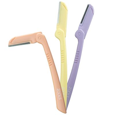 2ools Foldable Reusable Face Razor for Woman (Pack of 3) | Mini Face & Eyebrow Razor with Single German Steel Blade | Painless Hair Removal for Upper Lips, Forehead, Sideburns | Prevents Burns & Cuts (TSOF8401)