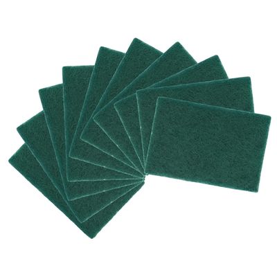 InteRES Heavy Duty Green Scrub Pads for Dishwashing Jumbo Nylon Kitchen Utensil Cleaner, Reusable & Long Lasting for Sink, Bathroom & Multipurpose Cleaning (Pack of 50, Large (4x6 inch))