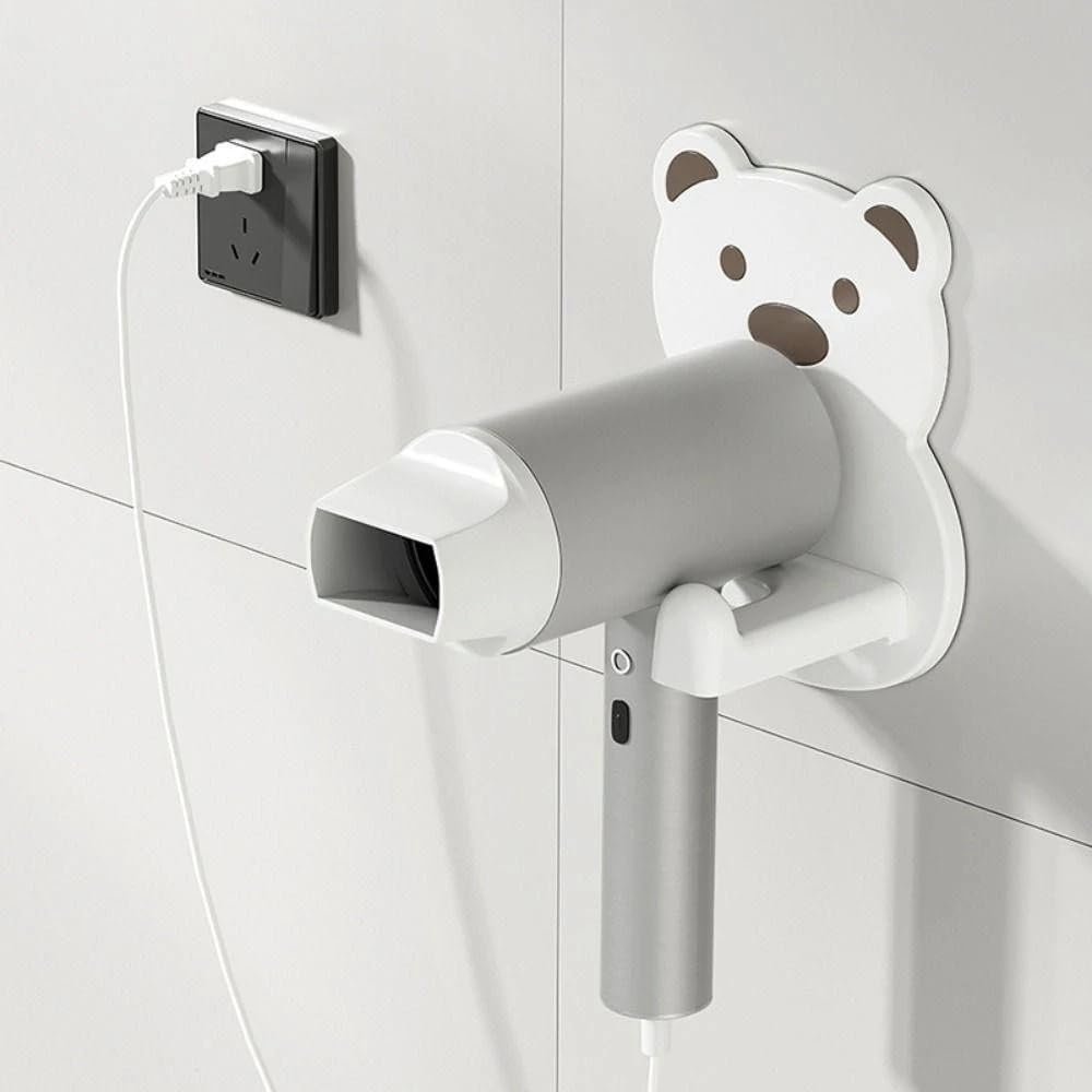 KPTON Hair Dryer Holder for Bathroom Universal Blow Dryer Rack Stand Space-Saving Organizer for All Hair Dryer Models
