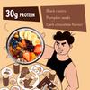 Nutrabay High Protein Oats - 750g, Dark Chocolate Raisin | 30g Highest Protein Oats Ever with Whey Protein Concentrate & Pea Protein Isolate | Zero Added Sugar view 3