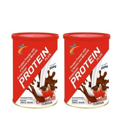 American Vitamins 100% Whey Protein Powder (Chocolate) For Muscle Support & Growth and Recovery from Workout (Chocolate) Set Of 2