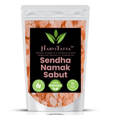 HarviTatva Sendha Namak Sabut Whole  Rock Salt | Known as Saindhava Lavana, Himalayan Pink Salt, Lahori Namak, Upwas | Natural, Organic Mineral- 800gm