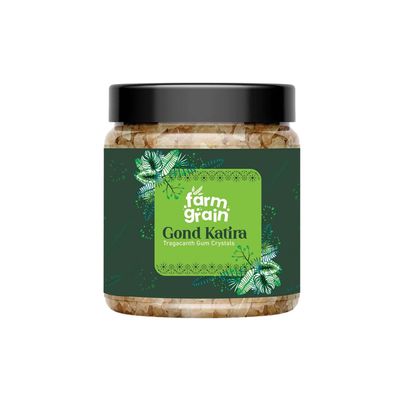 FARM GRAIN Gond Katira 200gram | Almond Gum Badam Pisin, Tragacanth Gum | High Cooling Properties | 100% Natural Superfood
