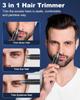 Brigin Nose Hair Trimmer For Men And Women, 2-In-1 Professional Painless Usb Rechargeable Nasal And Ear Hair Trimmer, Ipx7 Waterproof, Wet And Dry, Safe, Comfortable And Easy To Clean (Black) (Gray) view 2