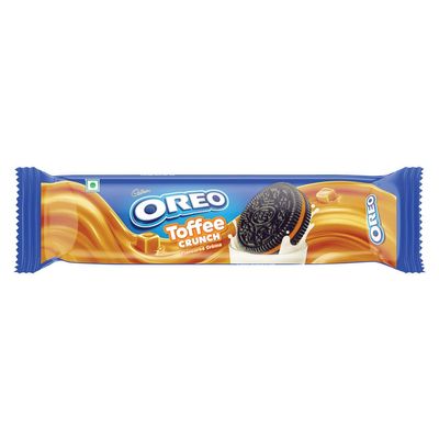 Cadbury Oreo Toffee Crunch Flavour Creme Sandwich Biscuit, 125.25 g