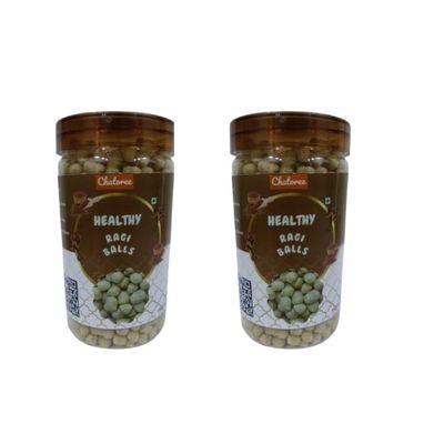 Chatoree Ragi Balls  Healthy Snack Puffs | No Maida, No Added Colors | 60g Each (Pack of 2) | Nutritious Gluten-Free Crunchy Snacks