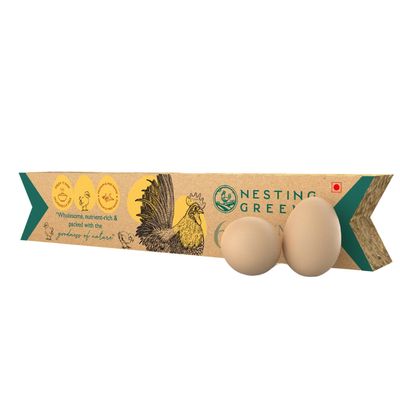 Nesting Greens Kali-Masi Eggs | Pasture-Raised, Farm Fresh Eggs | Pack of 2 (12 eggs)