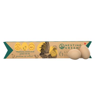 Nesting Greens Kali-Masi Eggs | Pasture-Raised, Farm Fresh Eggs | Pack of 4 (24 eggs)