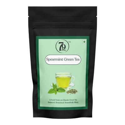 79 Degree Spearmint Green Tea | Refreshing Loose Leaf Green Tea Leaves with Mint | Herbal Caffeine Boost | Detox & Digestion Support I 110gm