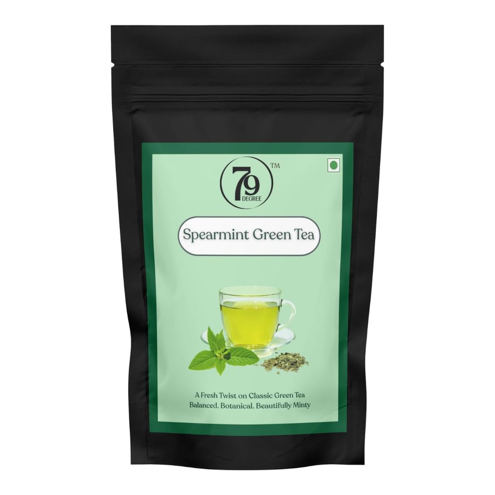 79 Degree Spearmint Green Tea | Refreshing Loose Leaf Green Tea Leaves with Mint | Herbal Caffeine Boost | Detox & Digestion Support I 110gm