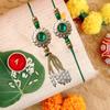 AWANI TRENDS Set of Bhaiya and Bhabhi Rakhis with Sweets Combo - Rakhi for brother with Kaju Katli Gift Pack view 4