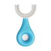 U Shaped Toothbrush For Kids Baby Food Grade Soft Silicone Brush Head Oral Teeth Cleaning Tools for Children- Multi color Pack of 2 view 1