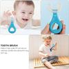 U Shaped Toothbrush For Kids Baby Food Grade Soft Silicone Brush Head Oral Teeth Cleaning Tools for Children- Multi color Pack of 2 view 2