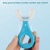 U Shaped Toothbrush For Kids Baby Food Grade Soft Silicone Brush Head Oral Teeth Cleaning Tools for Children- Multi color Pack of 2 view 4