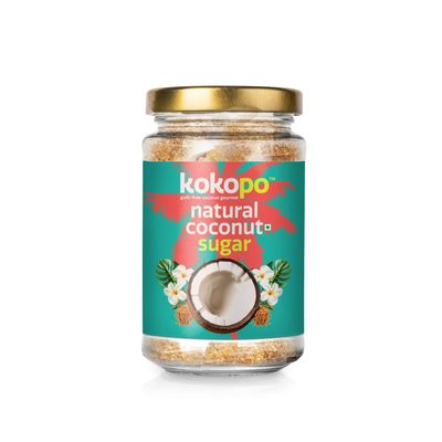 KOKOPO Natural Coconut Sugar | Pure and Unrefined | Low Glycemic Sweetener | Healthy Alternative to Refined Sugar | 350g