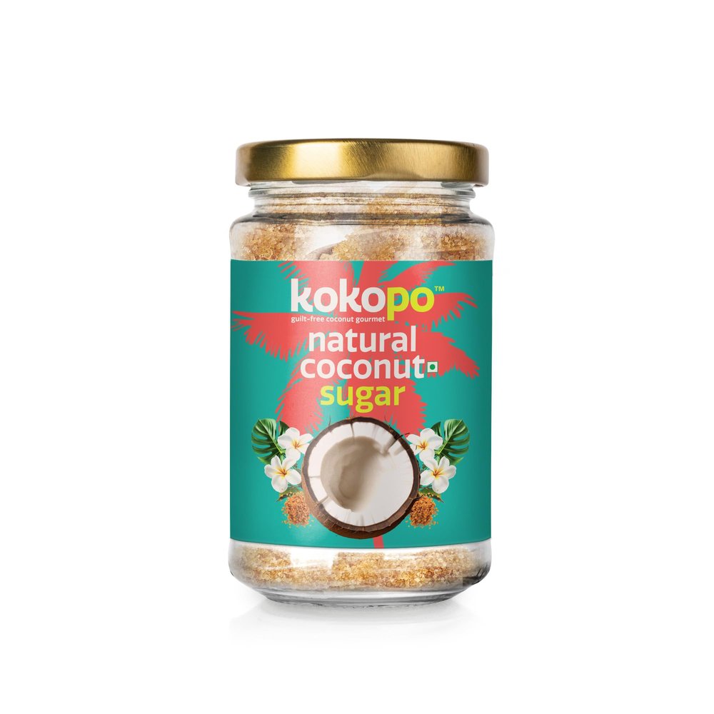 KOKOPO Natural Coconut Sugar | Pure and Unrefined | Low Glycemic Sweetener | Healthy Alternative to Refined Sugar | 350g