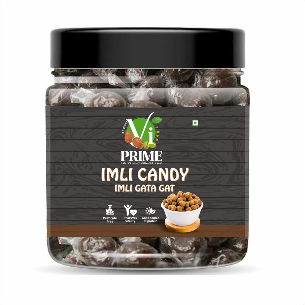 VI Prime Imli Candy | Imli Gata Gat Tangy Tamarind Balls | Traditional Sweet & Spicy Digestive Treat | 500g