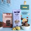 FlowerAura Premium Handcrafted Multicolored Drop Bhaiya Bhabhi Rakhi With Choco Chip Cookies, Trail Mix & Hazelnut Rocks Include Roli Chawal Set - Rakhi Gift Hamper For Bhaiya Bhabhi & Cousins view 2